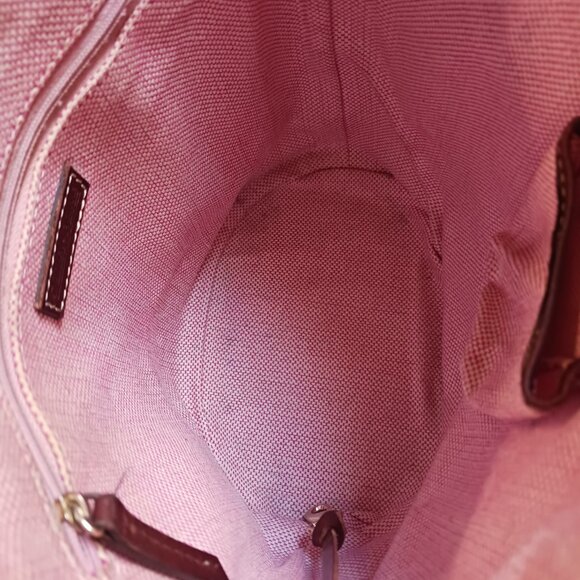 Dooney & Bourke Monogram Jacquard Preppy Style Push Lock Bucket Bag Shoulder Bag - Picture 9 of 13